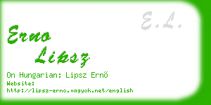 erno lipsz business card