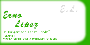 erno lipsz business card